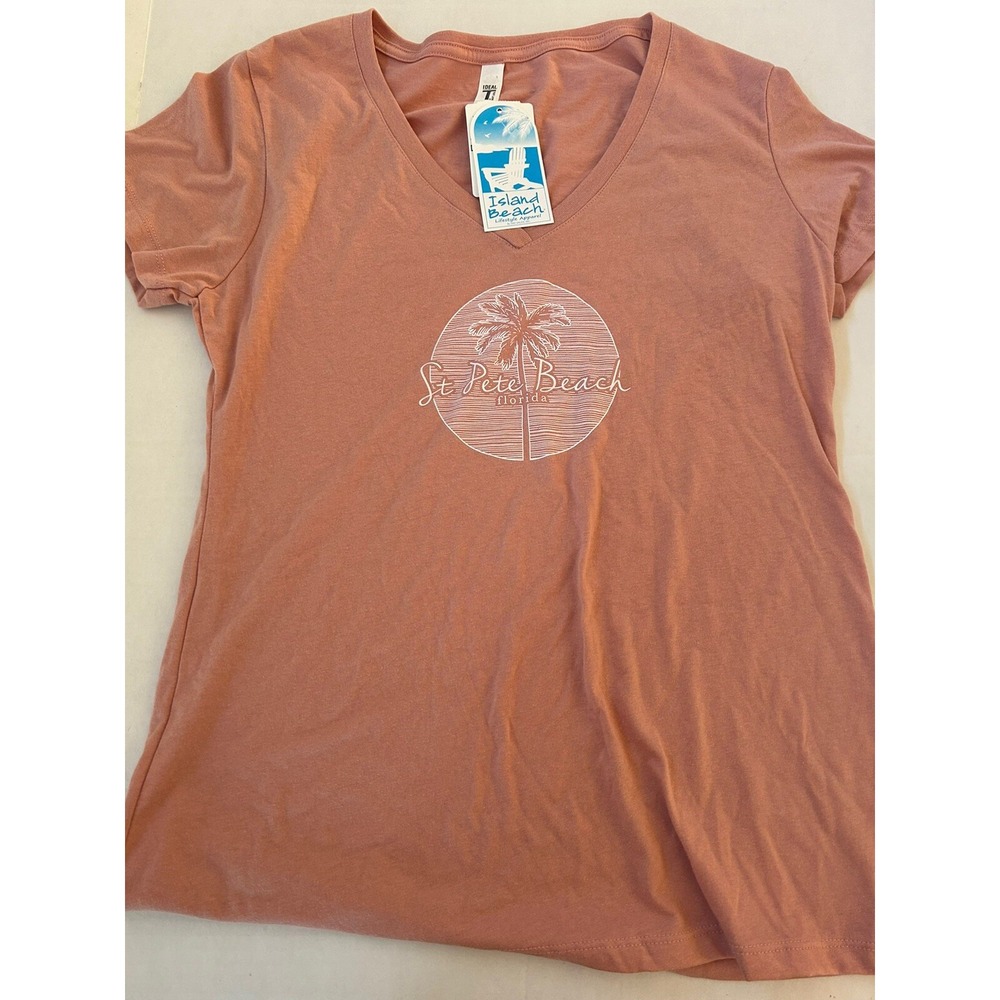 Life Is Better At The Beach St Pete Beach Florida XLarge New Ladies Peach‎ BxX